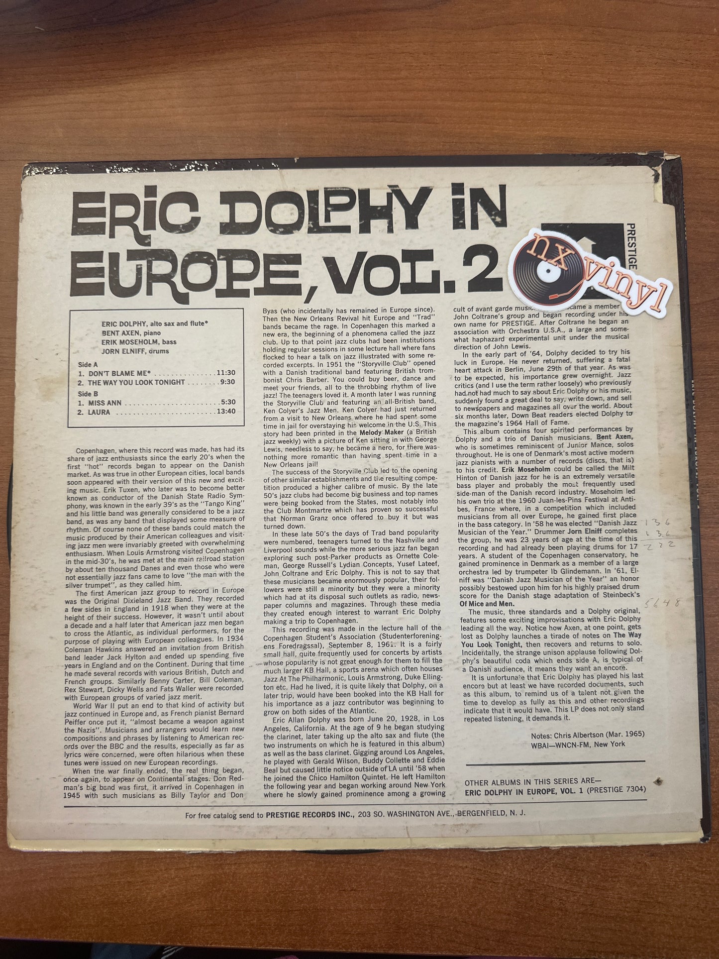 In Europe, Vol. 2 - Eric Dolphy (jazz)
