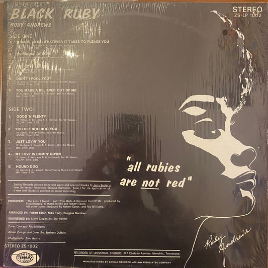 Ruby Andrew’s - Black Ruby