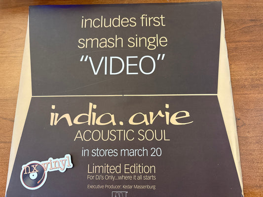 Promotional poster for 'Acoustic Soul' by India.Arie with text about a limited edition release.