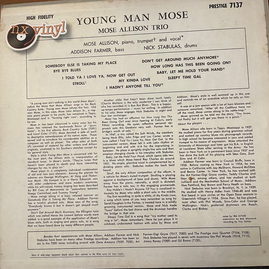 Mose Allison - Young man Mose (jazz)
