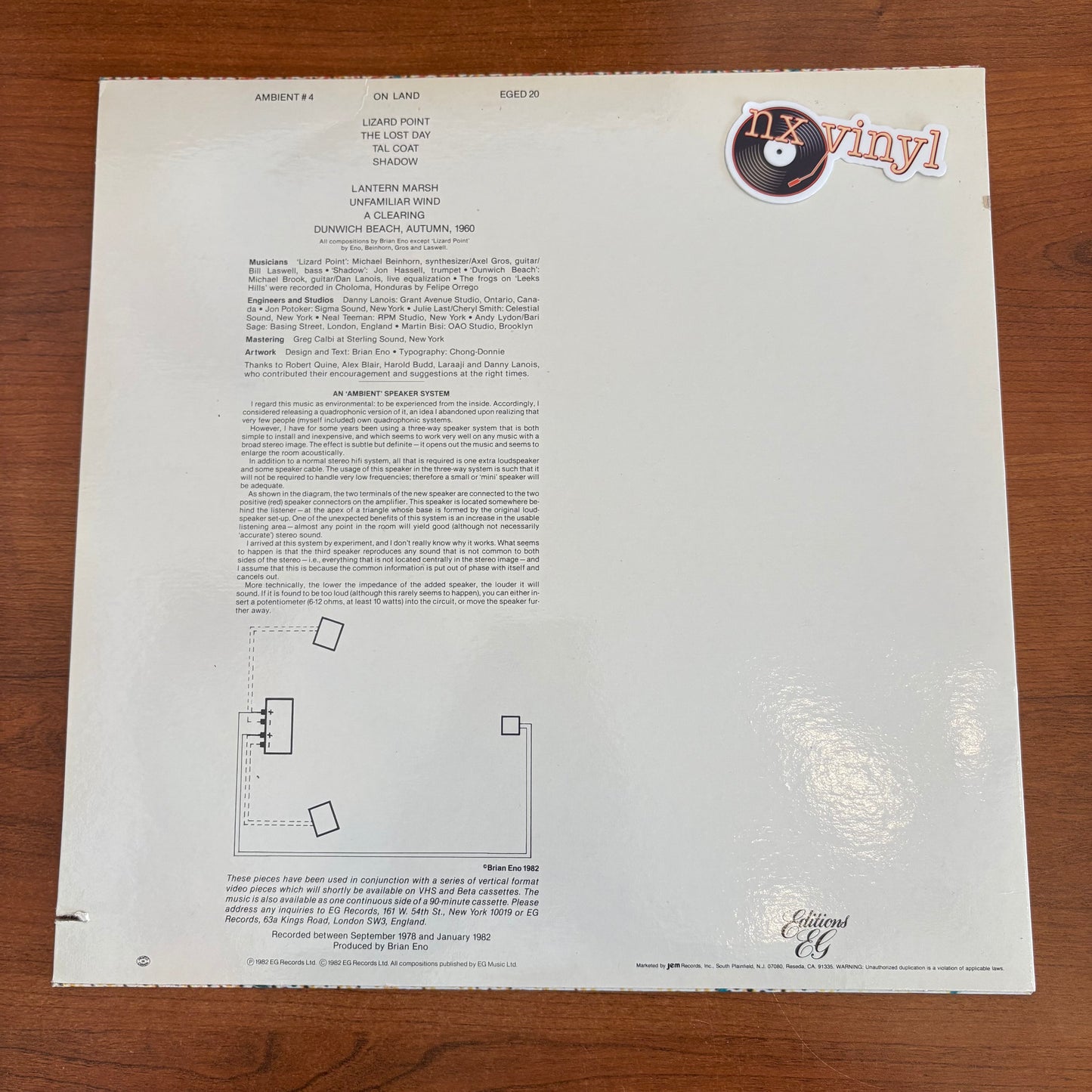 Brian Eno - Ambient 4 (On Land)