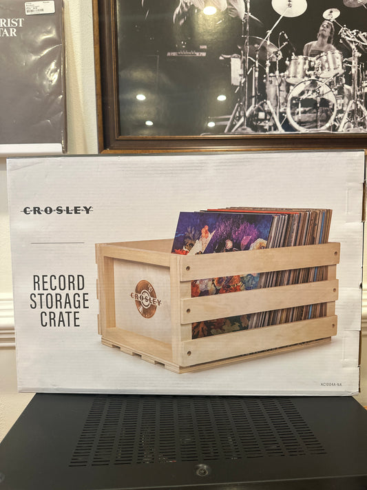 crosley record storage crate
