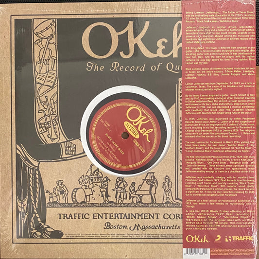 Blind Lemon Jefferson - Black Snake Moan / Matchbox Blues