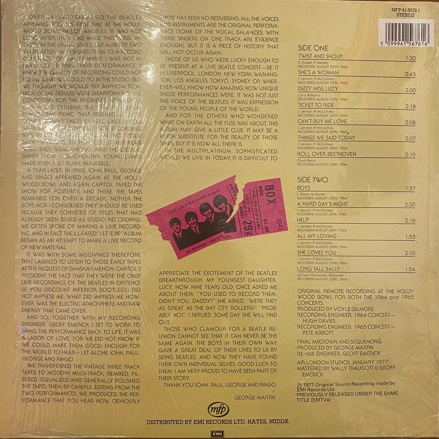 The Beatles - At The Hollywood Bowl