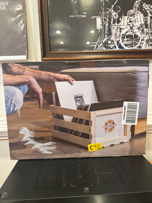 crosley record storage crate