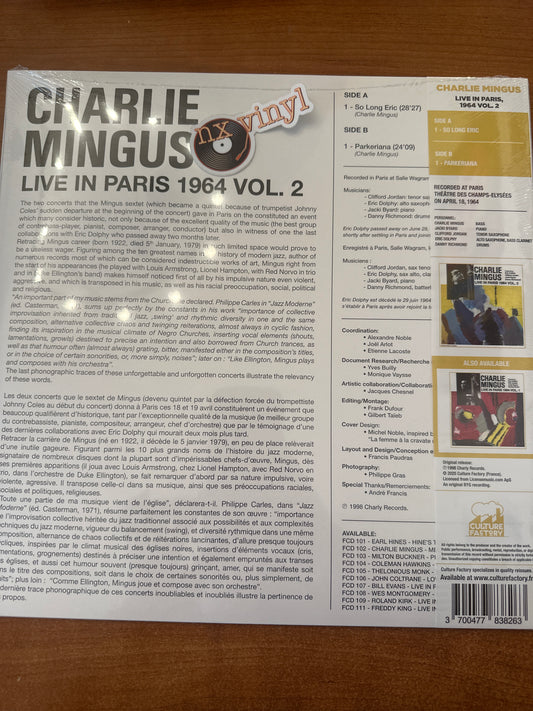 Charlie Mingus- Live in Paris 1964 VOL.2 (yellow) (jazz)
