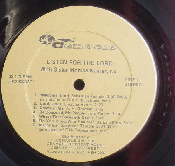 Sister Monica Kaufer r.c. - Listen For The Lord (Folk)