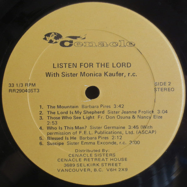 Sister Monica Kaufer r.c. - Listen For The Lord (Folk)