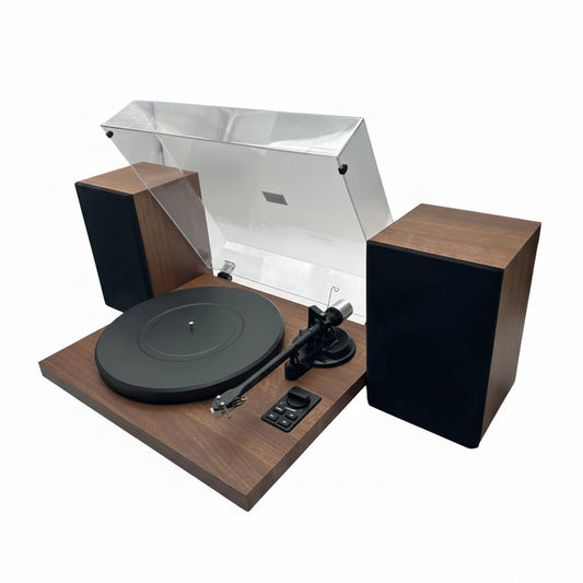 Backgroove Turntable Accutrack BGCS59 Turntable w 50W Speakers BT CS59 -