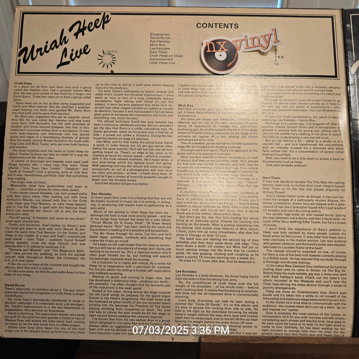 Uriah Heep - Uriah Heep Live (2LP)(Rock)