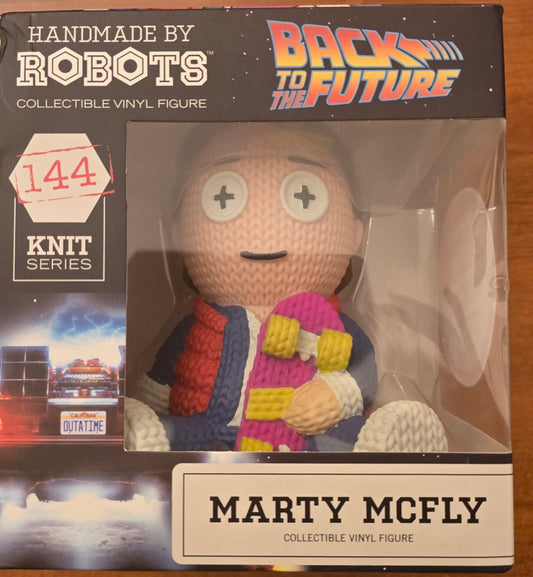 Marty McFly Handmade Knit Robot figurine